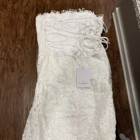 Lulus White Lace Maxi Dress with Slit - Picture 2 of 4